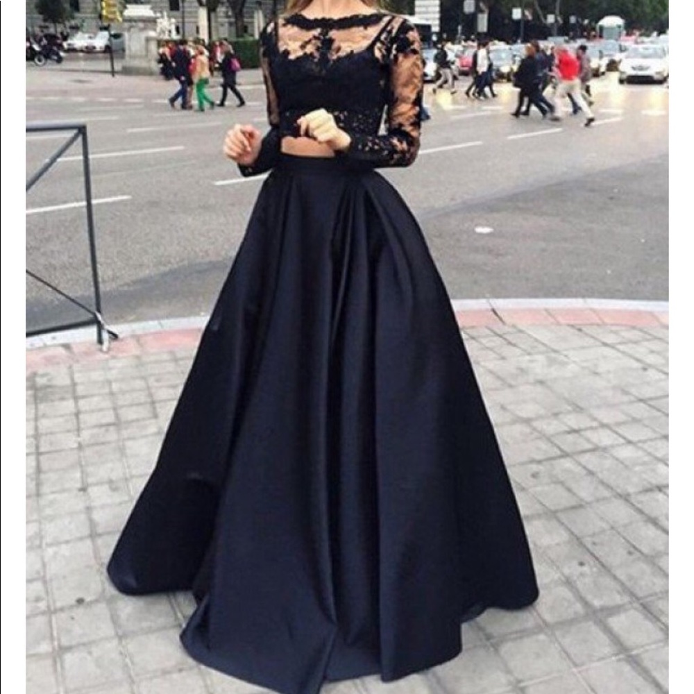 Black 2 piece occasion dress